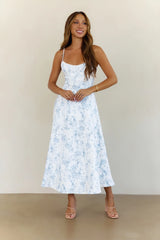 Starry Silence Midi Dress Blue