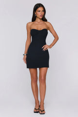 Make It Work Strapless Mini Dress Black