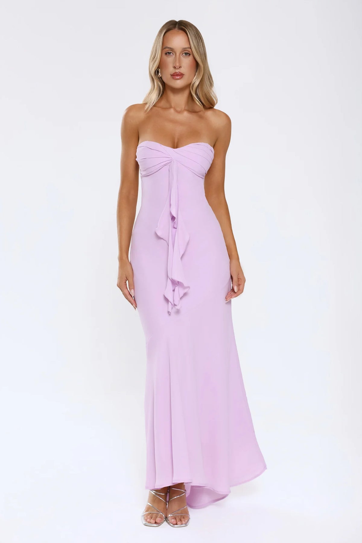 Flirt With Purpose Strapless Maxi Dress Lilac