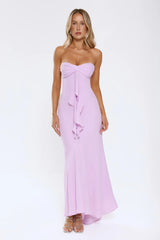 Flirt With Purpose Strapless Maxi Dress Lilac