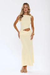 This Is The Look Mesh Maxi Dress Yellow