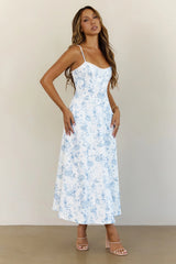 Starry Silence Midi Dress Blue