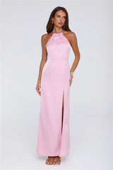 Pearl District Satin Maxi Dress Pink