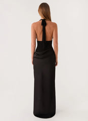 Emaretta Halter Maxi Dress - Black