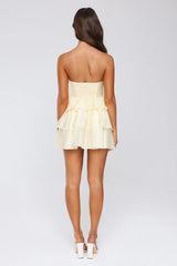 Sunshine Approved Strapless Mini Dress Yellow