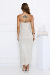 Your Reflection Maxi Dress Beige Sequin