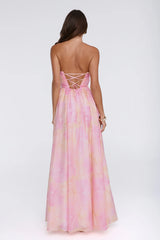 Twilight Spell Strapless Maxi Dress Floral