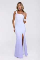 Sugar Petal Glow One Shoulder Maxi Dress Lilac