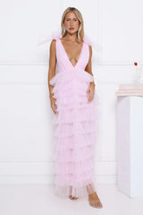 Hello Pretty Tulle Maxi Dress Pink