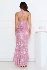 Soft Serenade Halter Maxi Dress Lilac