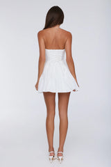 The Perfect Fit Strapless Mini Dress White