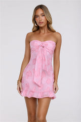 Gloss Muse Strapless Mini Dress Pink