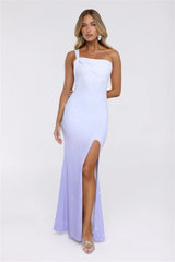 Sugar Petal Glow One Shoulder Maxi Dress Lilac