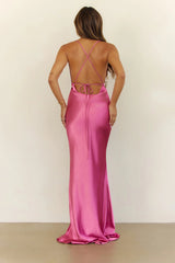 First Class Reverie Satin Maxi Dress Orchid