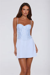 Noir Romance Mini Dress Blue