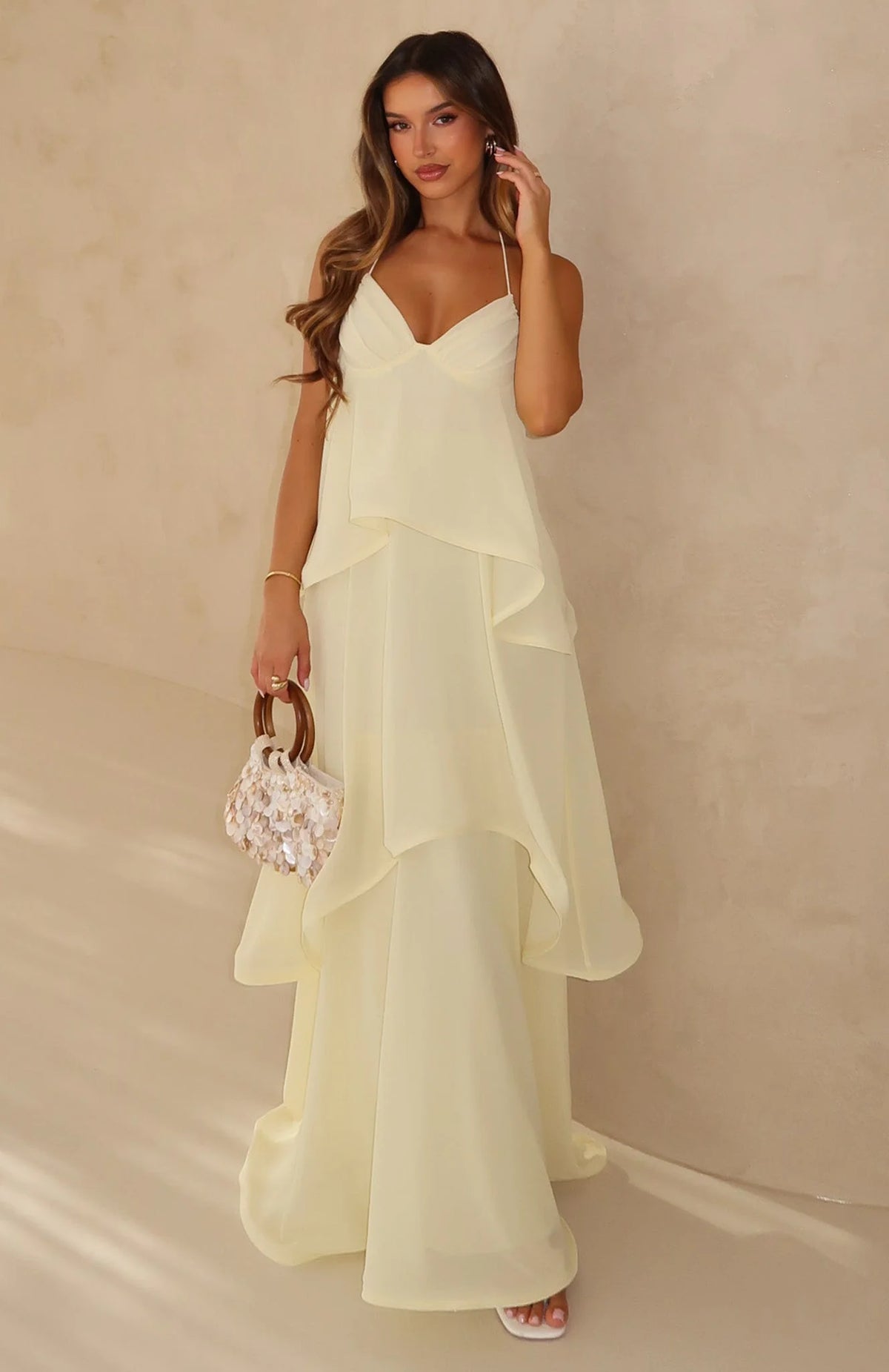 Twirl With Me Maxi Dress Lemon