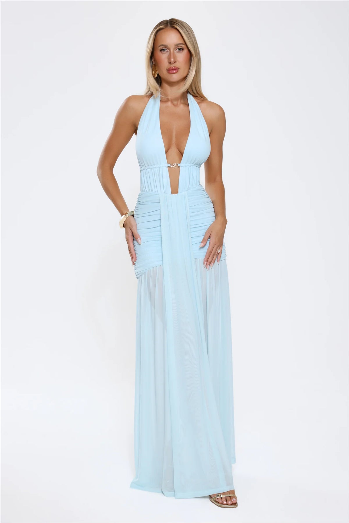 Adrianna Maxi Dress Aqua