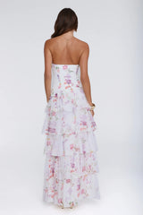 Styled For Sunshine Strapless Maxi Dress White