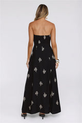 Icon Edit Strapless Maxi Dress Black