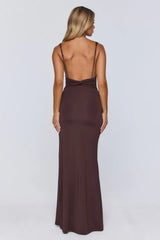 Late Night Energy Maxi Dress Brown
