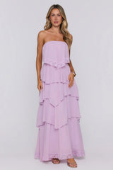 Starlet Season Strapless Maxi Dress Lilac