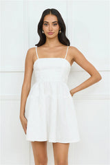 Softly Stunning Mini Dress White