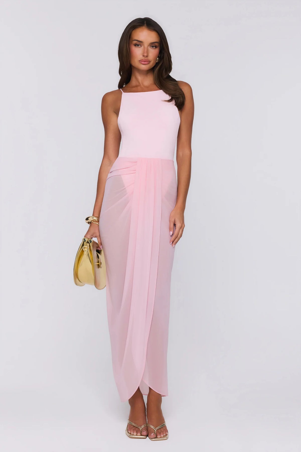 Sea Foam Dreams Maxi Dress Pink
