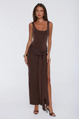 Maximum Style Maxi Dress Brown