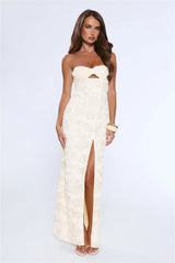 Roselight Aura Strapless Maxi Dress Yellow