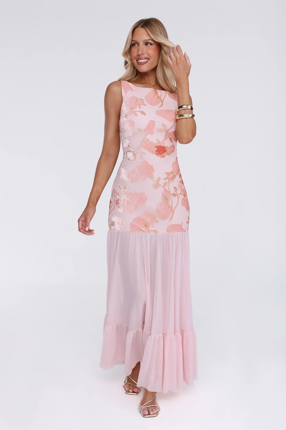 Sunlit Sonata Maxi Dress Pink