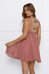 Showbiz Baby Dress Dark Rose