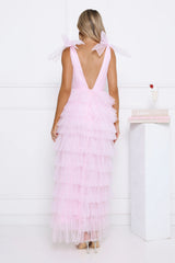Hello Pretty Tulle Maxi Dress Pink