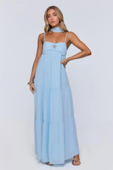 Flowing Sea Maxi Dress Blue