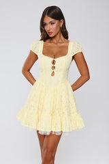Endless Allure Mini Dress Yellow