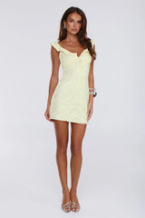 Secret Affection Mini Dress Yellow