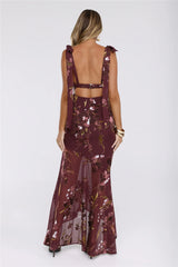 Closet Highlight Maxi Dress Burgundy