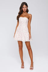 Starry Meadow Strapless Mini Dress Floral