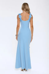 Moonlight Veil Maxi Dress Blue