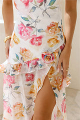 Pretty Mantra Halter Maxi Dress Floral