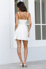 Delicate Daisy Mini Dress White