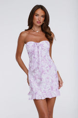 Delightful Dreams Strapless Mini Dress Lilac