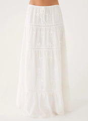 Yours To Keep Maxi Skirt - White
