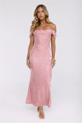 Glow Petal Midi Dress Pink