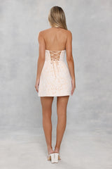 Timeless Romance Strapless Lace Mini Dress White
