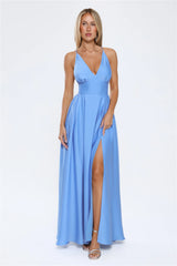 Secret Strolls Maxi Dress Blue