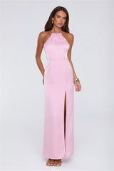 Pearl District Satin Maxi Dress Pink