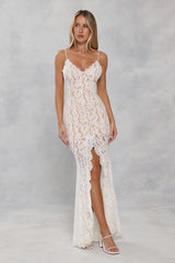 Forever Lace Maxi Dress White