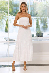 Style Empress Strapless Maxi Dress White