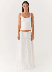 Yours To Keep Maxi Skirt - White