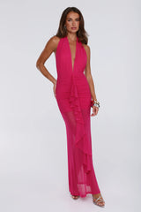 Born To Stand Out Halter Maxi Dress Pink